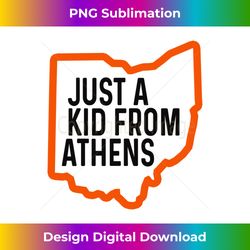 Just a kid from Athens Ohio Cincinnati Burr-oh Long Sleeve - PNG Sublimation Digital Download