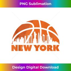 New York City Skyline New York Basketball Fan Jersey Tank Top - PNG Transparent Sublimation Design