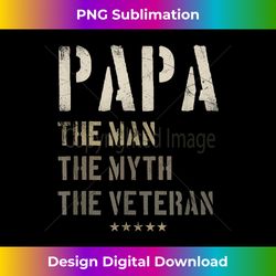Papa Man Myth Veteran Fathers Day Gift for Military Veteran - Premium PNG Sublimation File