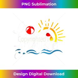 Beach Junkie Happiness Ocean Waves Sunshine Vacation - Elegant Sublimation PNG Download