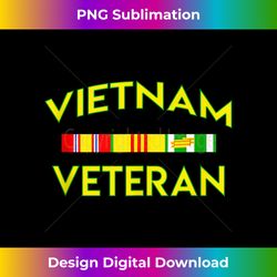 Vietnam Veteran Award Ribbon Bar Retro Veteran Soldier Gift Tank Top - PNG Transparent Sublimation File