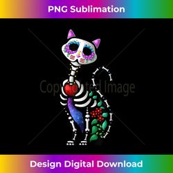 sugar skull cat cute dia de los muertos funny mexican gift - png sublimation digital download