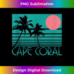 Cape Coral Florida Palm Trees Surf Vintage Retro Souvenir - Trendy Sublimation Digital Download