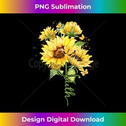 Vintage Faith Cross Sunflower Butterflies Flowers Christians 1 - High-Quality PNG Sublimation Download