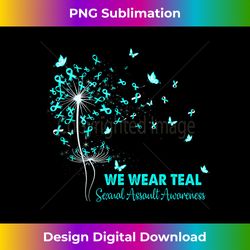 We Wear Teal Sexual Assault Awareness Ribbon Butterfly 1 - High-Resolution PNG Sublimation File