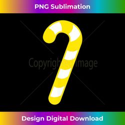 Yellow Candy Cane Christmas Design 1 - Digital Sublimation Download File