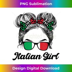 Messy Hair Sunglasses Italian Girl Italy Pride Patriotic - Instant Sublimation Digital Download