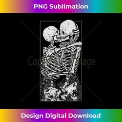 Tarot Card Kissing Skeleton Love Skull Bones Horror Goth 1 - Vintage Sublimation PNG Download