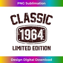 60 Years Old Classic 1964 Limited Edition 60th Birthday Long Sleeve - Artistic Sublimation Digital File