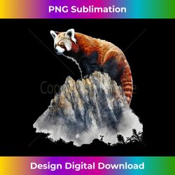 red panda mountains art - animal landscape panda 1