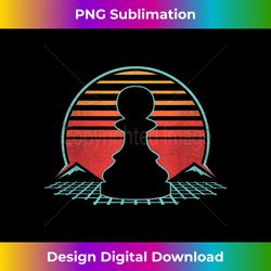 Pawn Chess Piece Retro Vintage 80s Style 1 - Sublimation-Ready PNG File