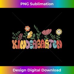 Boho Groovy Sublimation Flower Kindergarten Teacher and - Instant PNG Sublimation Download