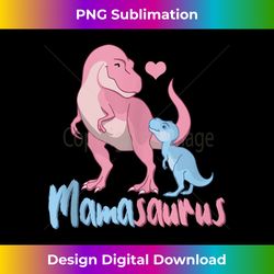 Mama Saurus Funny Pregnancy Trex Mom and Baby Dinosaur Tank Top - Creative Sublimation PNG Download