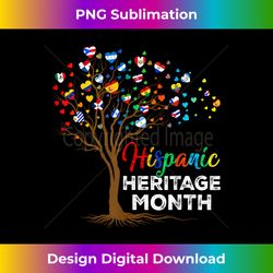 Tree Roots & Latina Countries Flag Hispanic Heritage Month - PNG Transparent Digital Download File for Sublimation