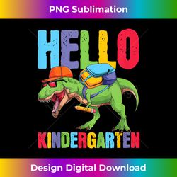 First Day Of Kindergarten Hello Kindergarten Boys Dinosaur - Signature Sublimation PNG File