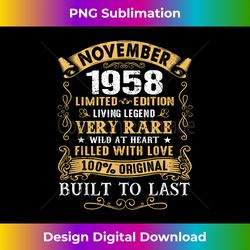 Vintage 63rd Birthday November 1958 Shirt 63 Years Old - Exclusive Sublimation Digital File