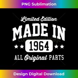 Vintage Made In 1964 Limited Edition Original Parts Dark - Vintage Sublimation PNG Download