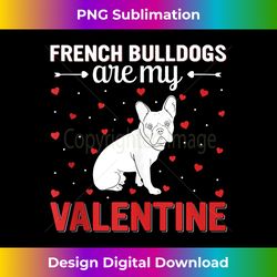 Red Heart Cupid Love French Bulldogs Are My Valentine Day - Artisanal Sublimation PNG File - Animate Your Creative Conce
