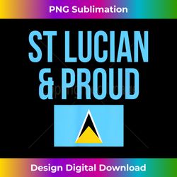 St Lucian & Proud Saint Lucia Independence Flag Carnival Mas - Futuristic PNG Sublimation File - Access the Spectrum of