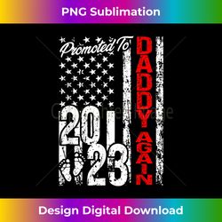 Mens Promoted to Daddy Again 2023 American Flag Soon Dad Loading - Vibrant Sublimation Digital Download - Immerse in Cre