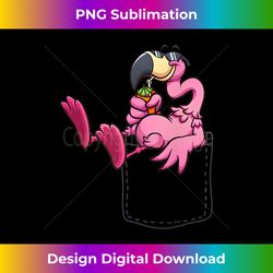Funny flamingo in your pocket, pink flamingo - Timeless PNG Sublimation Download - Infuse Everyday with a Celebratory Sp