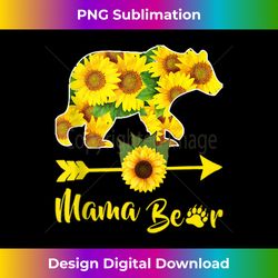 Mama Bear Sunflower Funny Mothers Day Mom and Aunt - Eco-Friendly Sublimation PNG Download - Infuse Everyday with a Cele