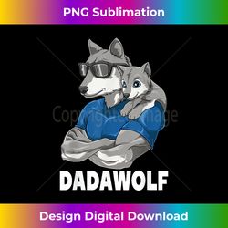 Dadawolf Wolf Dad and Baby Papa Father's Day for a Daddy - Sleek Sublimation PNG Download