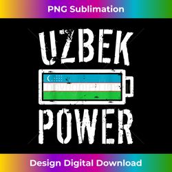 Uzbekistan Flag T-Shirt Uzbek Power Battery Proud Tee - Sophisticated PNG Sublimation File