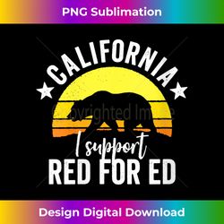 Womens Red for Ed California I Support redfored V-Neck - Trendy Sublimation Digital Download