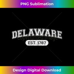 Womens Classic College-Style Delaware 1797 Distressed V-Neck - Exclusive PNG Sublimation Download
