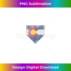 colorado flag shirt baseball home plate t-shirt gift - sublimation-ready png file