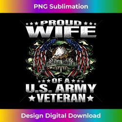 Womens Proud Wife Of A US Army Veteran Military Vet's Spouse Tank Top 1 - Exclusive PNG Sublimation Download