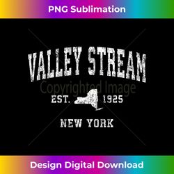 Valley Stream New York NY Vintage Athletic Sports Design Long Sleeve - Aesthetic Sublimation Digital File
