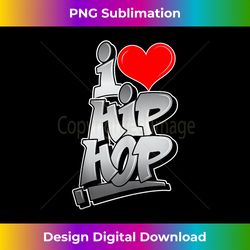 Retro Rap and Hip Hop Fan - I Love Hip Hop I Heart Hip Hop Tank Top 2