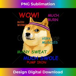 Very Fitness Doge T-Shirt Wow! Tank Top 2 - Premium PNG Sublimation File