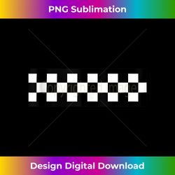 Black White Checkered Flag Checkerboard Racing Tank Top - High-Quality PNG Sublimation Download