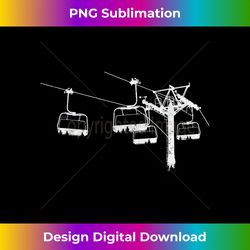 Chairlift trees adventurous camping cool - Premium PNG Sublimation File