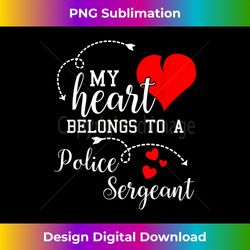 I Love My Police Sergeant Husband Wife Gifts Valentines Tee 1 - Special Edition Sublimation PNG File