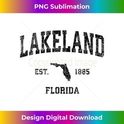 Lakeland Florida FL Vintage Sports Design Black Print 1 - Decorative Sublimation PNG File