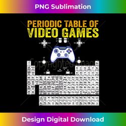 Periodic Table of Video Games Cool gamers Elements Graphic 1 - Instant PNG Sublimation Download