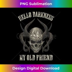 hello darkness my old friend demon skull horn halloween - Instant PNG Sublimation Download