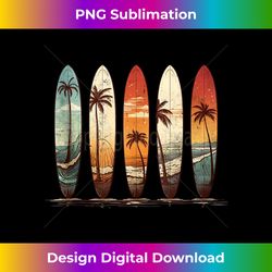 Longboard Surfboards Retro Vintage Style Palms Beach Surfing 1 - Premium PNG Sublimation File