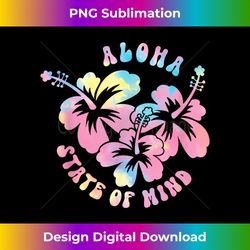 s Aloha State Of Mind Retro Hibiscus Flower 2 - Creative Sublimation PNG Download