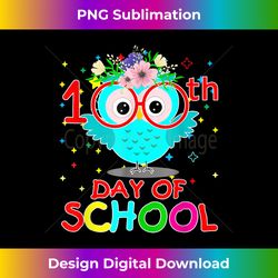 100 Days Of School Cute Owl Happy 100th Day Of School - Instant PNG Sublimation Download