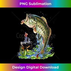 fishing graphic graphic large mouth bass fish - instant sublimation digital download