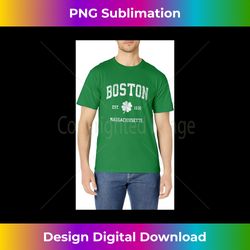 Boston Massachusetts Vintage Shamrock Sports - Sublimation-Ready PNG File