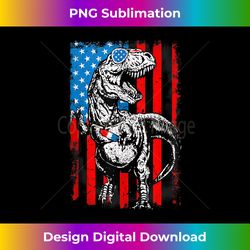 4th Of July Trex Dinosaur American Flag Patriotic Gift Tank Top - Decorative Sublimation PNG File