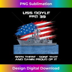 USS Doyle FFG-39 Class Frigate American Flag Veteran - Creative Sublimation PNG Download