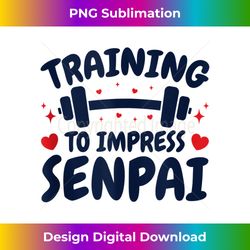 Training to Impress Senpai Anime Workout Tank Top 2 - Stylish Sublimation Digital Download