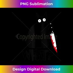 Cat What Funny Black Cat Shirt, Murderous Cat With Knife Tank Top - Decorative Sublimation PNG File